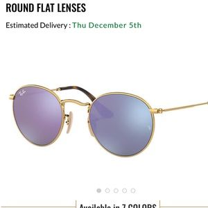 Lilac round metal raybans